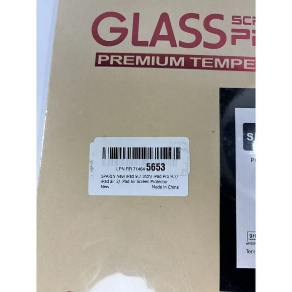 Sparin Brand New Glass Screen Protector iPad Pro 9.7/ iPad Air 2 - Picture 2 of 3